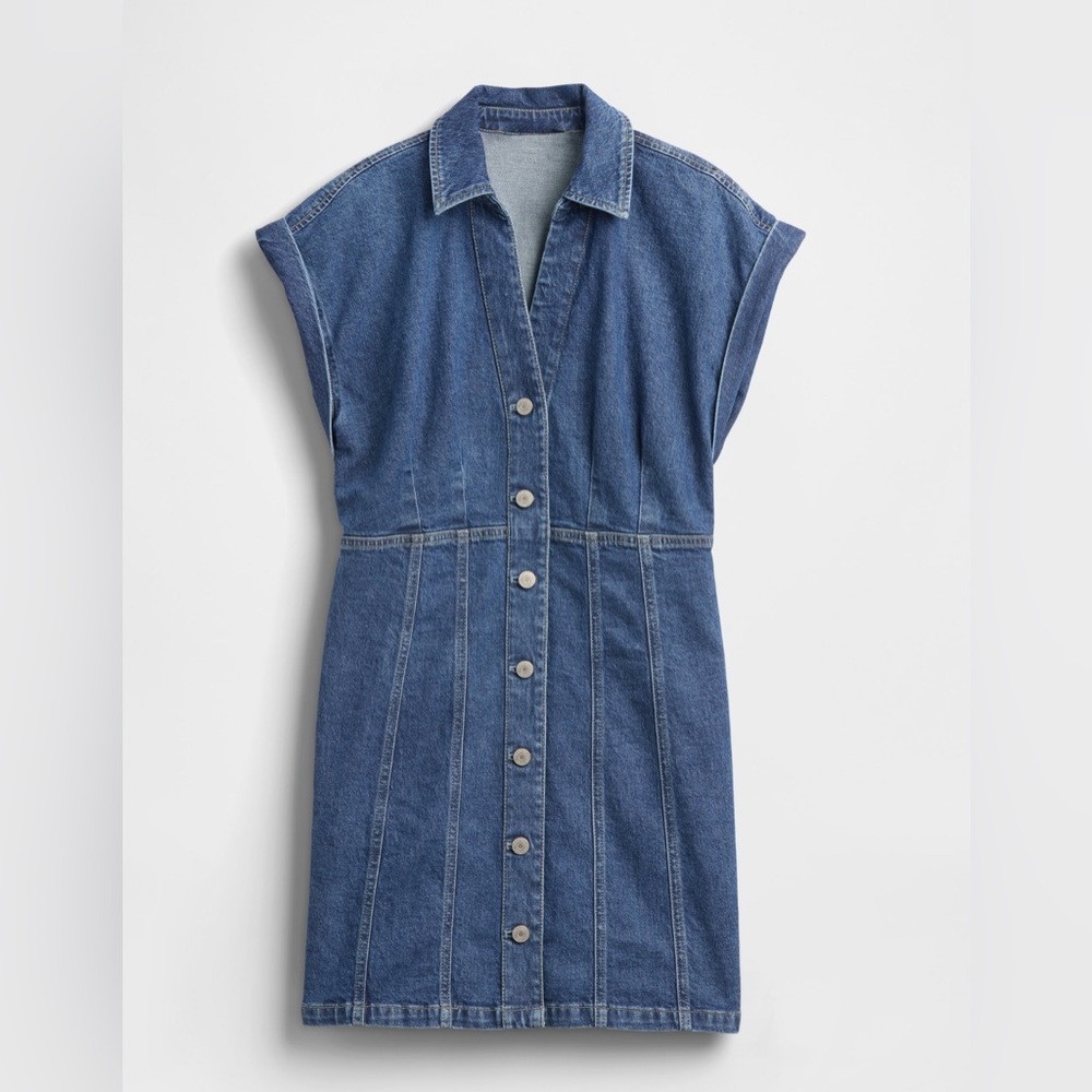 NWT GAP Blue Denim Dress SIZE XS